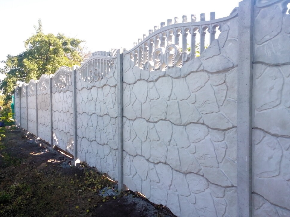 Бетонный еврозабор