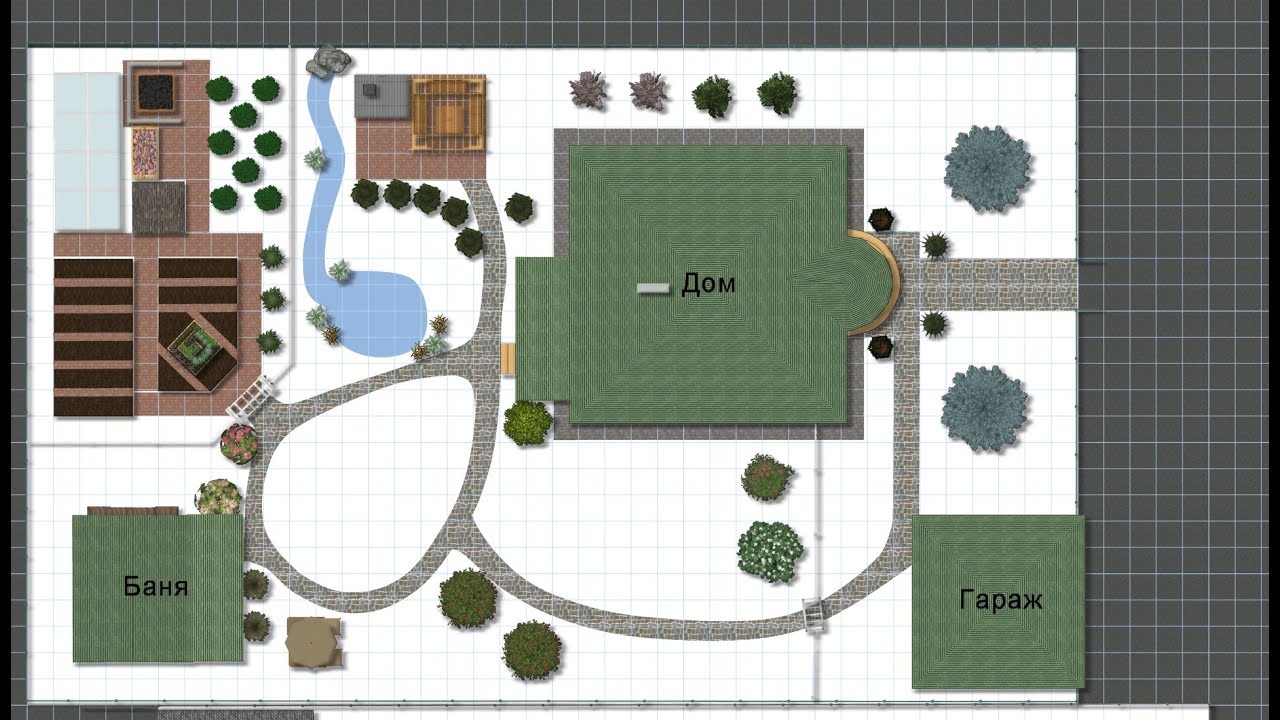 пример участка дома