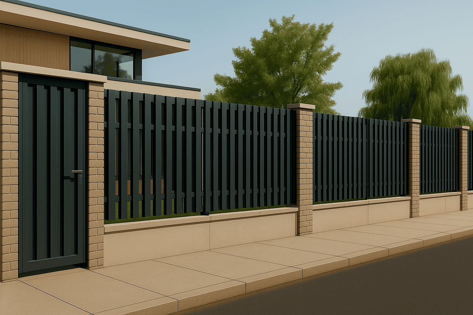 Реечные металические заборы