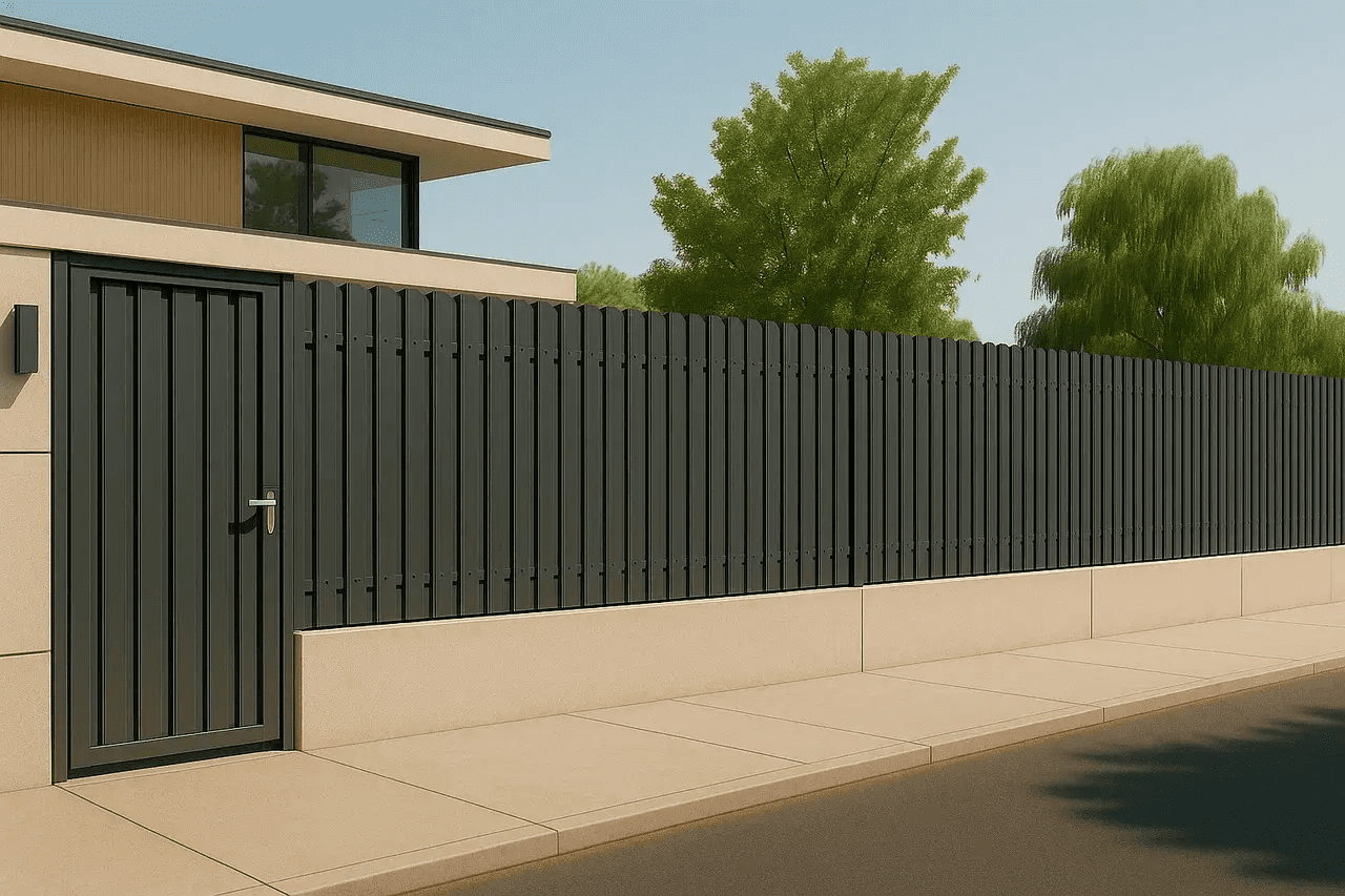 Забор из евроштакетника