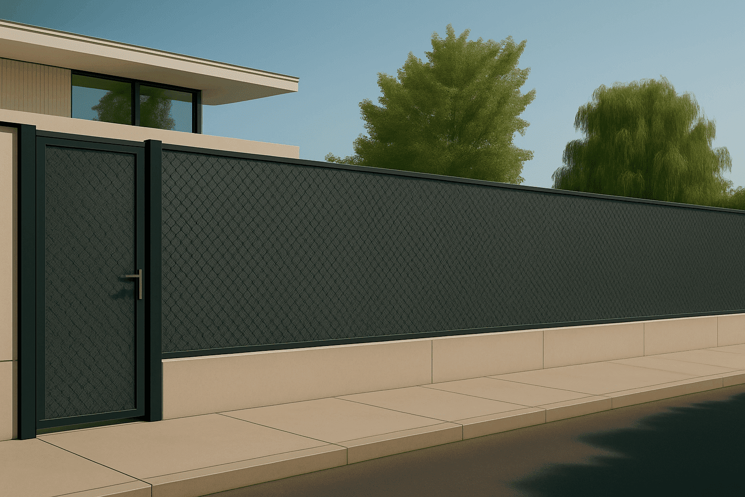 Забор из сетки рабица