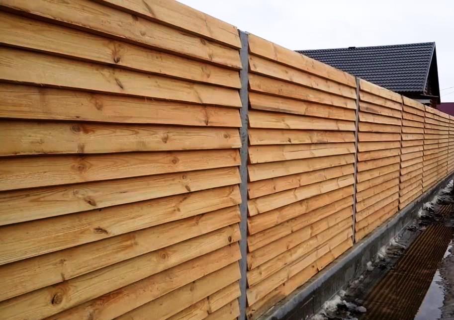 Деревянный забор Жалюзи